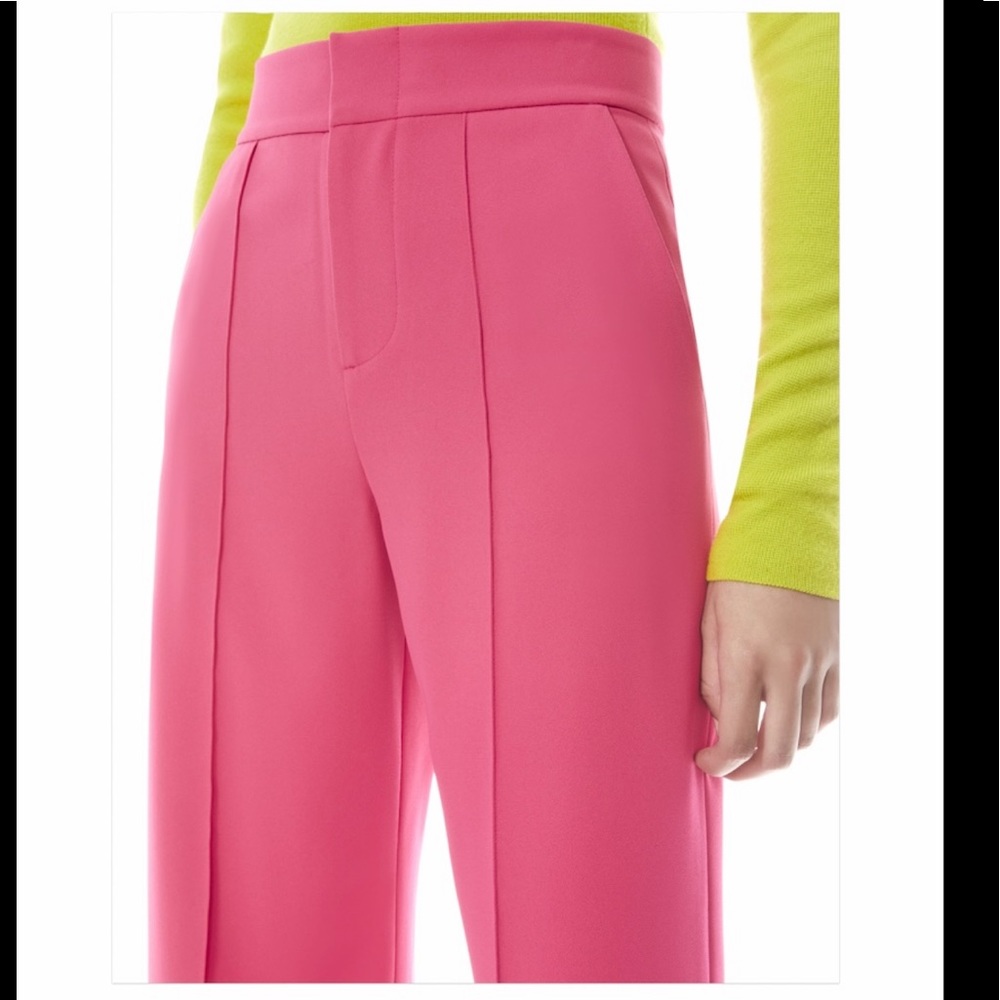 Alice + Olivia Vibrant Pink Wide-Leg Trousers - Picture 5 of 8